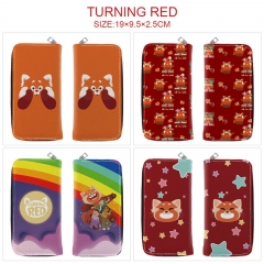 5 Styles Turning Red Cartoon Anime Long Zipper Purse Wallet