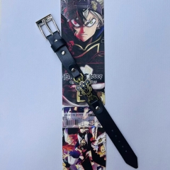 Black Clover Cartoon Anime PU Alloy Steel Bracelet