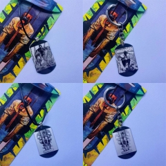 8 Styles Chainsaw Man Cartoon Anime Alloy Stainless Steel Military Necklace