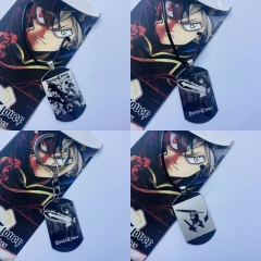 6 Styles Black Clover Cartoon Anime Alloy Stainless Steel Military Necklace