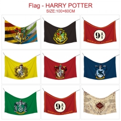 8 Styles Harry Potter Hot Sale Fancy Flag Anime Decoration Flag （No Flagpole）