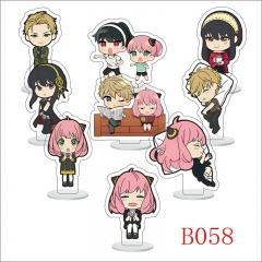 9pcs/set 6cm SPY×FAMILY Acrylic Anime Standing Plates
