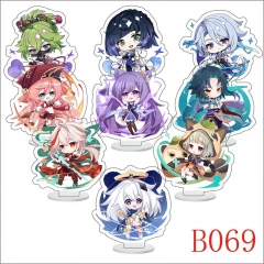 B069 原神 9个一套 6cm精美立牌套装