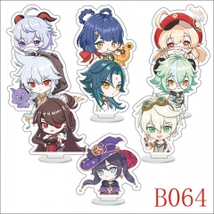 B064 原神 9个一套 6cm精美立牌套装