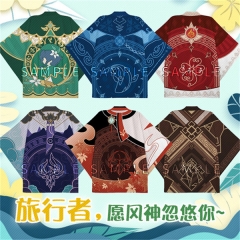 28 Styles Genshin Impact Cosplay Cartoon Pattern Anime Cloak