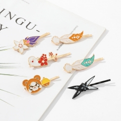 9 Styles Genshin Impact Cartoon Klee Keqing Mona Anime Hair Clip