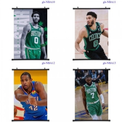 60*90cm 17 Styles NBA Star Dominion Cartoon Pattern Decoration Anime Wallscroll