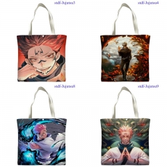 11 Styles 40*40cm Jujutsu Kaisen Cartoon Pattern Canvas Anime Bag