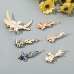 10  Styles Genshin Impact Alloy Cartoon Anime Hair Clip
