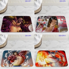 14 Styles One Piece Cartoon Pattern Anime Crystal Velvet Floor Mat