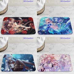 21 Styles Genshin Impact Cartoon Pattern Anime Crystal Velvet Floor Mat