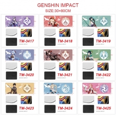 17 Styles Genshin Impact Anime Mouse Pad 30*80CM