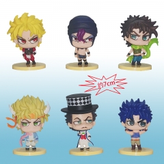 7CM 6PCS/SET JoJo's Bizarre Adventure 2 Generation Cartoon Character Model Toy Anime PVC Figure