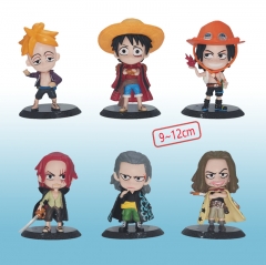 9CM-12CM 6PCS/SET One Piece Cartoon Character Model Toy Anime PVC Figure
