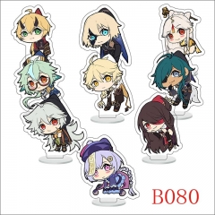 9PCS/SET 6CM Genshin Impact Anime Acrylic Standing Plates