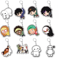 13 Styles Big Hero 6 Cosplay Cartoon Character Anime Acrylic Keychain