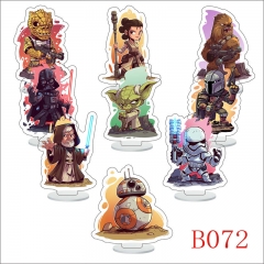 9PCS/SET 6CM Star War Anime Acrylic Standing Plates