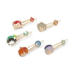 6 Styles Genshin Impact  Alloy Anime Hair Clip