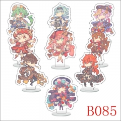 9PCS/SET 6CM Genshin Impact Anime Acrylic Standing Plates