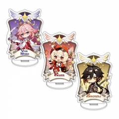 24 Styles 10CM Genshin Impact Cosplay Cartoon Character Anime Acrylic Standing Plates