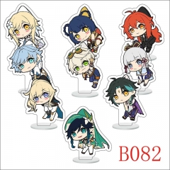 9PCS/SET 6CM Genshin Impact Anime Acrylic Standing Plates