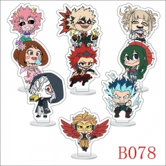 9PCS/SET 6CM My Hero Academia/Boku no Hero Academia Anime Acrylic Standing Plates
