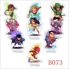 9PCS/SET 6CM DC Comics Anime Acrylic Standing Plates
