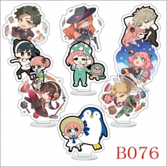 9PCS/SET 6CM Spy x Family Anime Acrylic Standing Plates