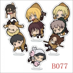 9PCS/SET 6CM Attack on Titan/Shingeki No Kyojin Anime Acrylic Standing Plates