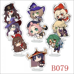 9PCS/SET 6CM Genshin Impact Anime Acrylic Standing Plates