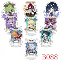 9PCS/SET 6CM Genshin Impact Anime Acrylic Standing Plates
