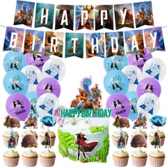 Raya and The Last Dragon For Birthday Party Decoration Anime Balloon Set