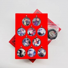 2 Styles Jujutsu Kaisen Anime Alloy Pendant And Badge Set