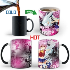 跨境 fairy tail 妖精的尾巴 变色马克杯 陶瓷热感温咖啡茶水杯子