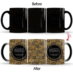 新品Game of Thrones权力的游戏图腾变色马克杯陶瓷热敏咖啡杯子