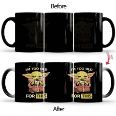 跨境 baby yoda 尤达宝宝 变色马克杯陶瓷热感温咖啡水杯节日礼物