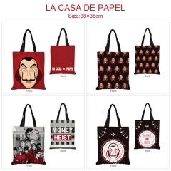4 Styles La Casa de Papel/Money Heist Cartoon Pattern Canvas Handbag Shoulder Bag