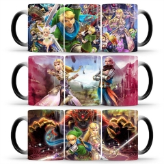 跨境 Hyrule Warriors 塞尔达无双 变色马克杯陶瓷热感温咖啡杯子