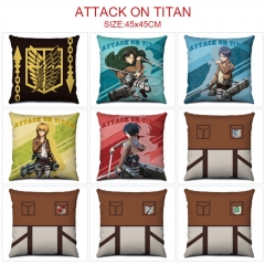 10 Styles Attack on Titan/Shingeki No Kyojin Cartoon Pattern Anime Pillow (45*45CM)