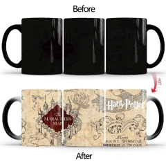 外贸harry pottey哈利波特白字城堡变色马克杯陶瓷热敏咖啡杯子
