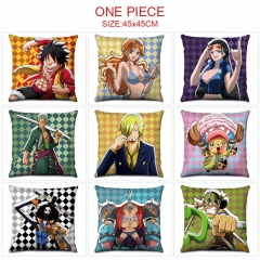 9 Styles One Piece Cartoon Pattern Anime Pillow (45*45CM)