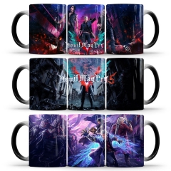 跨境 Devil May Cry 鬼泣 创意变色马克杯陶瓷热感温咖啡茶水杯子