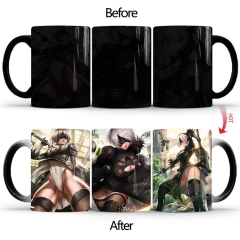 NieR Automata 2b尼尔机械纪元变色马克杯陶瓷热感温咖啡茶水杯子