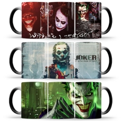 跨境新款joker小丑系列变色马克杯陶瓷热敏魔术咖啡水杯子礼物