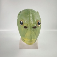 Green Fish Man Prom Props Latex Material Anime Mask