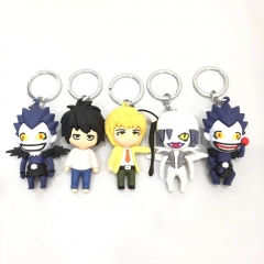 5 Styles Death Note Cartoon PVC Anime Keychain