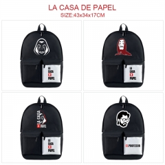 6 Styles La Casa de Papel /Money Heist Anime Cosplay Cartoon Canvas Colorful Backpack Bag