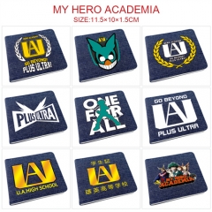 10 Styles Boku No Hero Academia / My Hero Academia Cartoon Pattern PU Coin Purse Anime Wallet