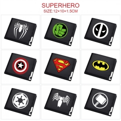 16 Styles Super Hero Cartoon Pattern PU Coin Purse Anime Wallet
