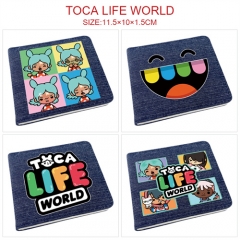 7 Styles Toca Life World Cartoon Pattern PU Coin Purse Anime Wallet
